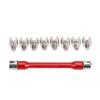 Motorcycle Spoke Wrench Set 5.0 6.8mm High Hardness Spoke Spanner Repair Tool for Motorbike Scooter Red