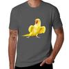 Yellow Indian Ringneck Parrot Tshirt Soft Stretch Short Sleeve Top