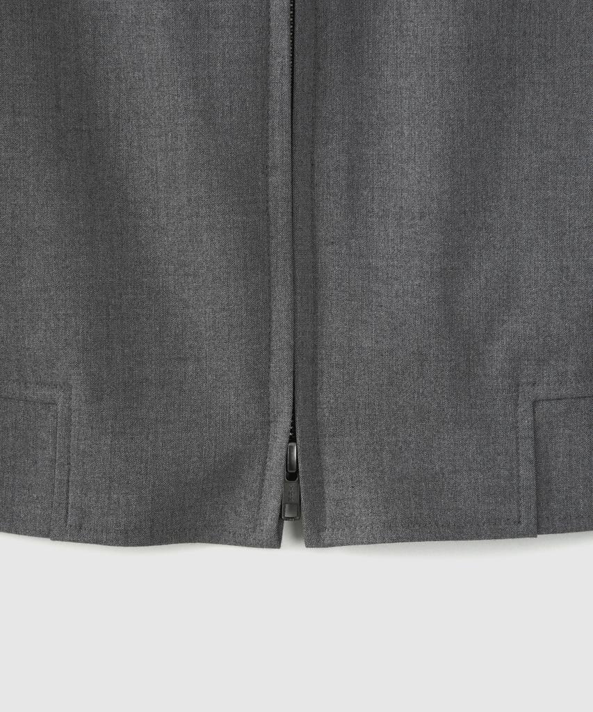 Asp Wide Wool Blouson - Mid Grey