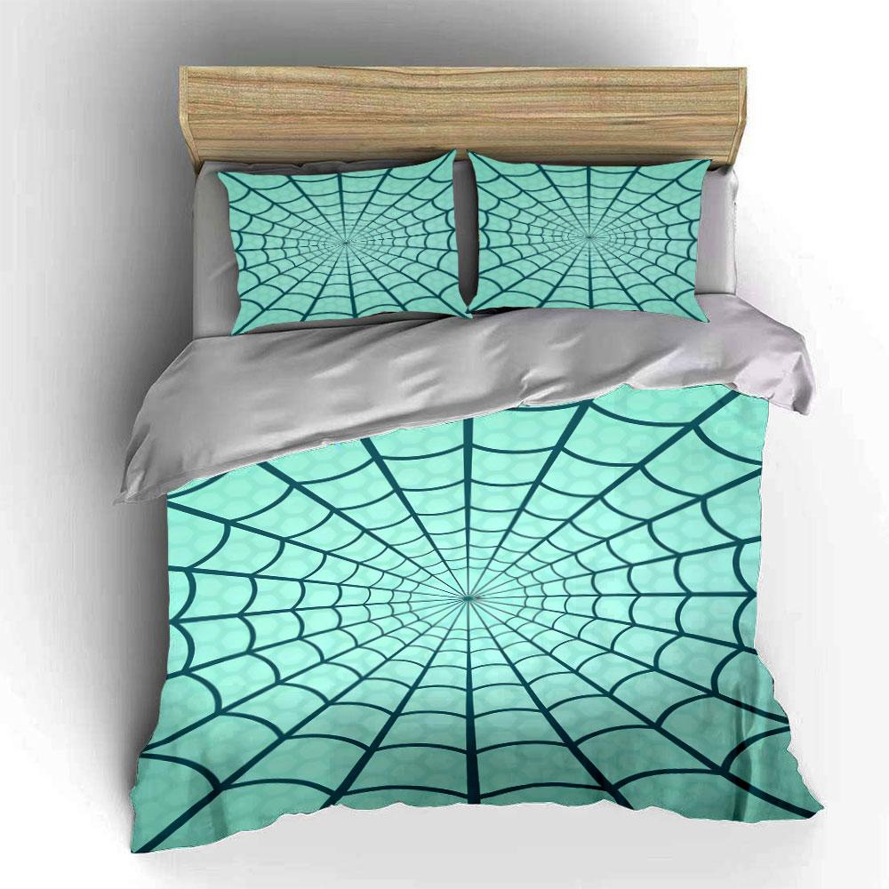 Spiderweb-inspired geometric pattern. Bedding sets Duvet cover sets Duvet covers Pillowcases(1 * Duvet Cover 2 * Pillowcases, without duvet insert)