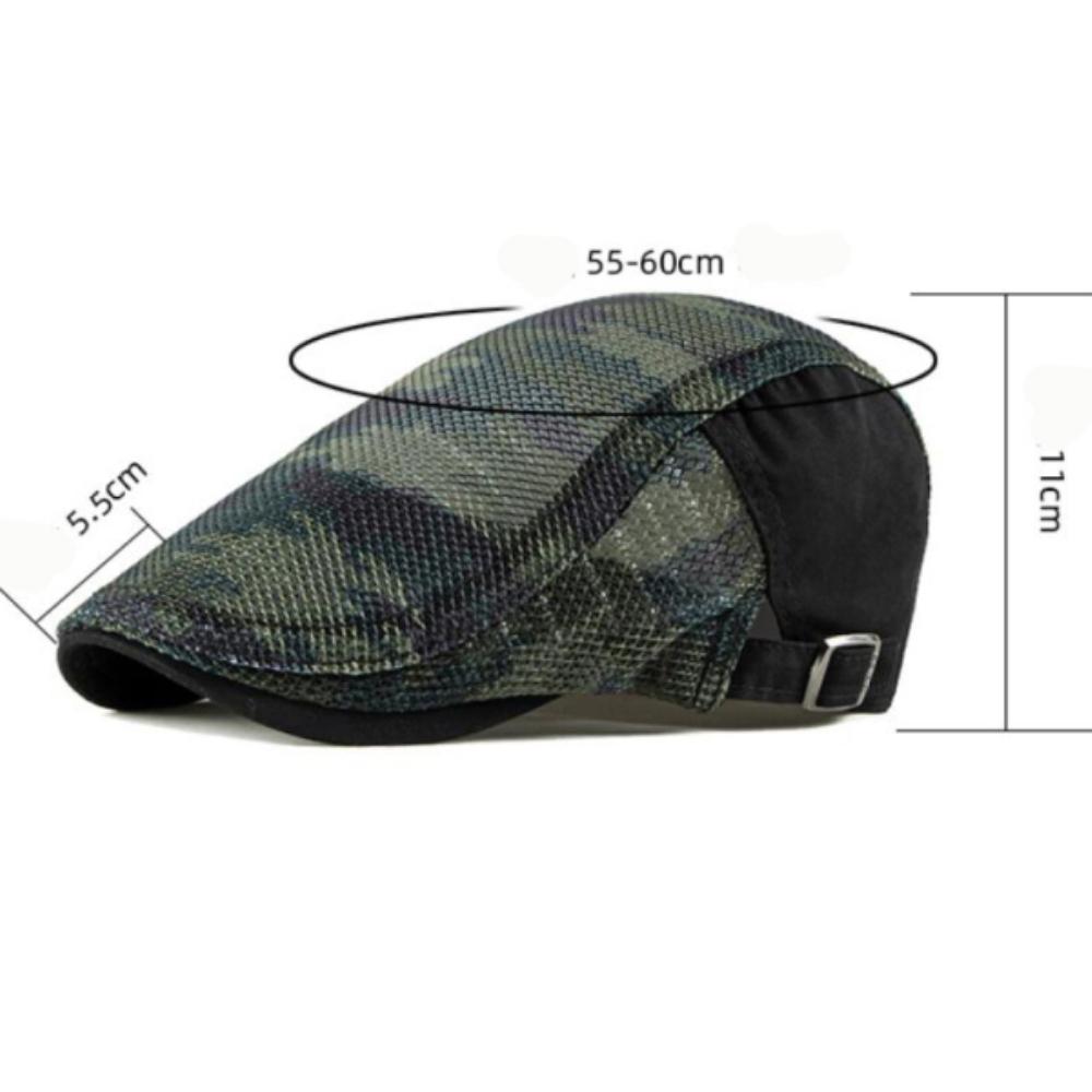 HT4762 Berets Spring Summer Mesh Cap Sun Hats for Men Women Camouflage Ivy Flat Cap Beret Hat Male Female Adjustable Beret Cap