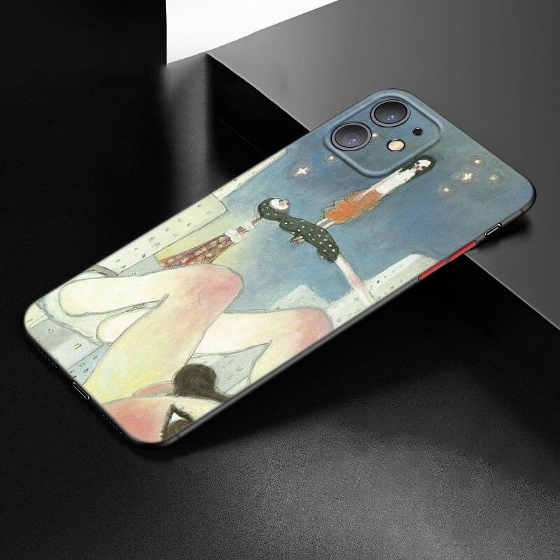 Aya Takano Phone Case For Apple iPhone 12 13 Mini 11 Pro Max XR X XS MAX 8 7 6S 6 Plus SE 5S 5 2020 Soft TPU Black Cover