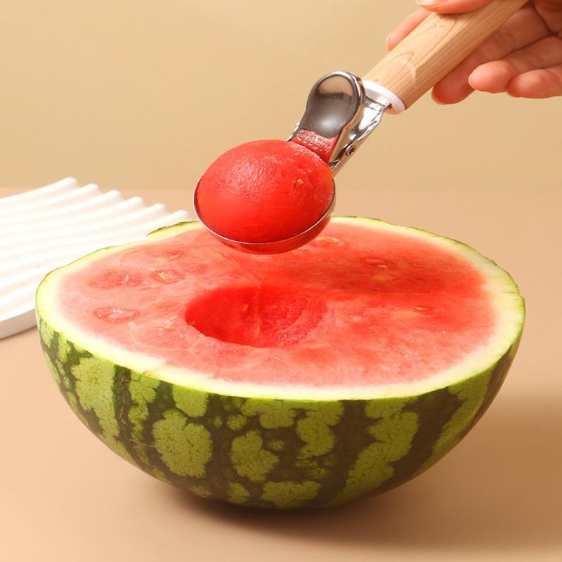 Stainless Steel Dual-Purpose Ice Cream Scoop Ice Cream Scooper Multifunctional Fruit Scoop Kitchen Supplies