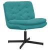 Swivel Relaxation Chair Turquoise 63 X 75 X 76 Cm Velvet