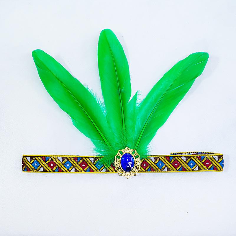 

Children s Ethnic Feather Headdress for Dance, Christmas & Halloween One Size