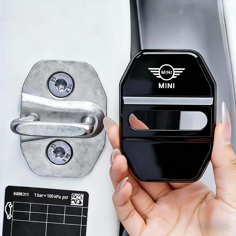 4Pcs Metal Car Door Lock cover Protective Buckle Cover Sticker For Mini Cooper JCW Works R56 R50 F54 F55 F56 F57 F60 R52 R55 R53 q7