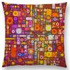 Butterfly Dream Love Flowers Sofa Throw Pillow Case Soul Heart Tulip Golden Circles Floral Stained Glass Colorful Cushion Cover