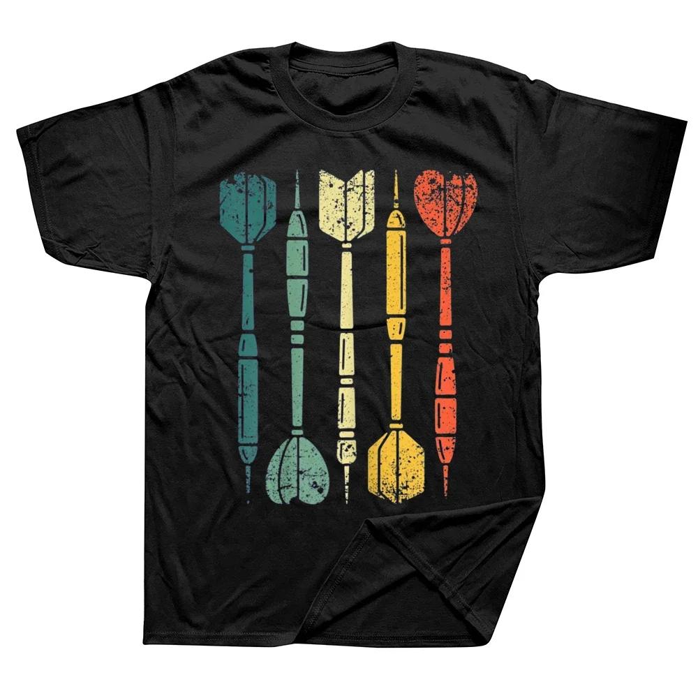 Funny Cool Dartboard Vintage Dart Player Sports T Shirts Graphic Cotton Streetwear Short Sleeve Birthday Gifts Summer T-shirt
