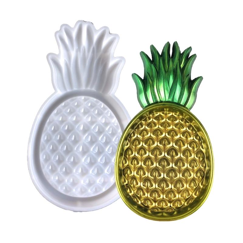 Silicone Jewelry Tray Molds Pineapple Resin Mold Silicone Tray Mold for Jewelry Storage Box DIY Crafts Home Decorations