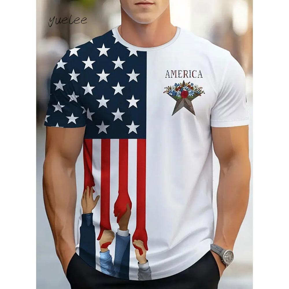 

3D Casual Men s T-Shirt Summer Outdoor Crew Neck Short Sleeve Top Fashionable Breathable New Simple Men s Wear S