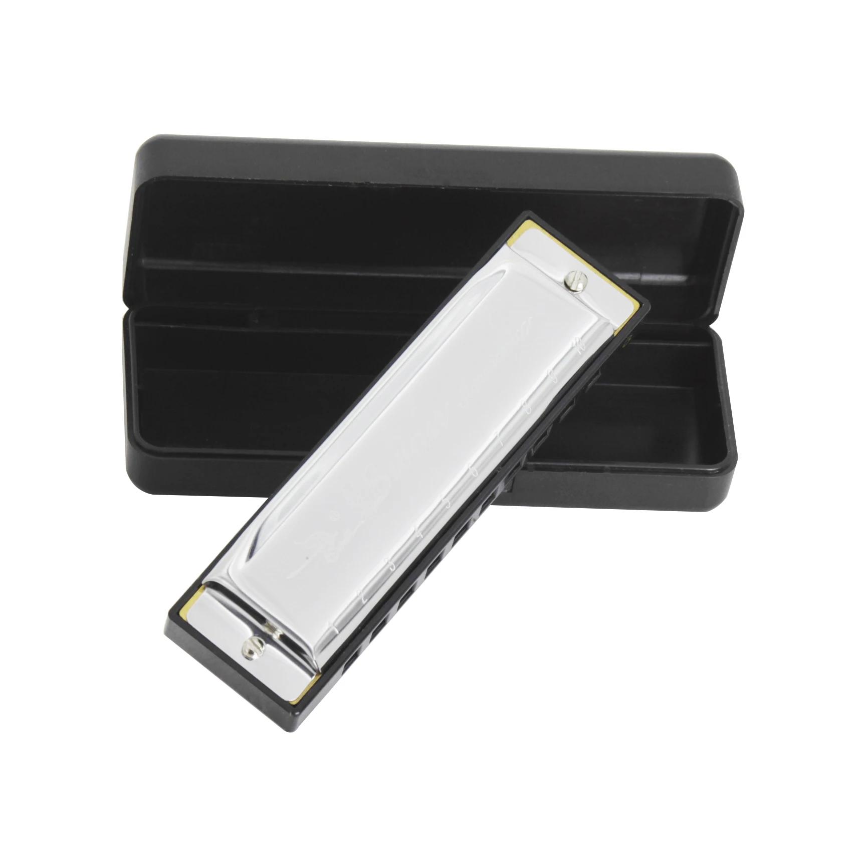 SWAN Harmonica 10 Hole 20 Tones Harmonica G Key Harmonica Mouth Organ Suitable For Music Enthusiasts Woodwind Musical Instrument серебряный