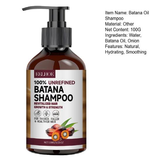 Champú de Aceite de Batana 100G Hombres Mujeres Hidratante Reduce la Caída del Cabello Cabello Seco Dañado con Puntas Abiertas Reparación de Cabello Aceite para el Crecimiento del Cabello Control de Grasa Champú con Cebolla Biotina