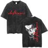 Washed Vintage Rock Band Deftones Cat Graphic Tshirts Men Alternative Heavy Metal Short Sleeve T Shirts Male Retro Streetwear