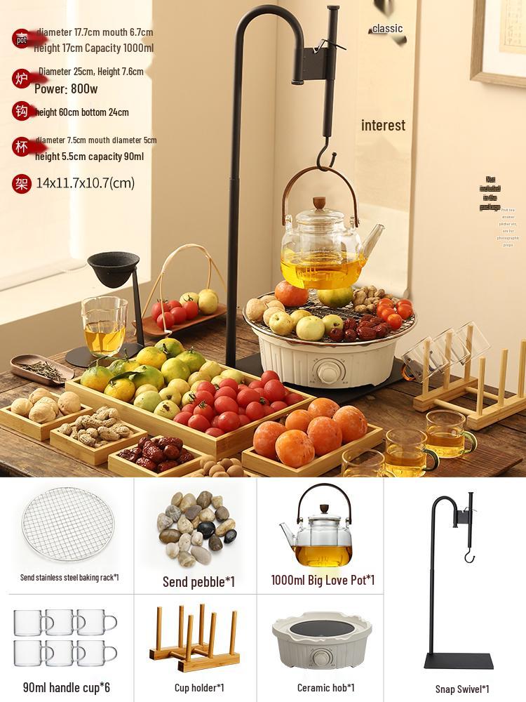 Electric Ceramic Indoor Stove Set with Glass Teapot - 2026 Edition