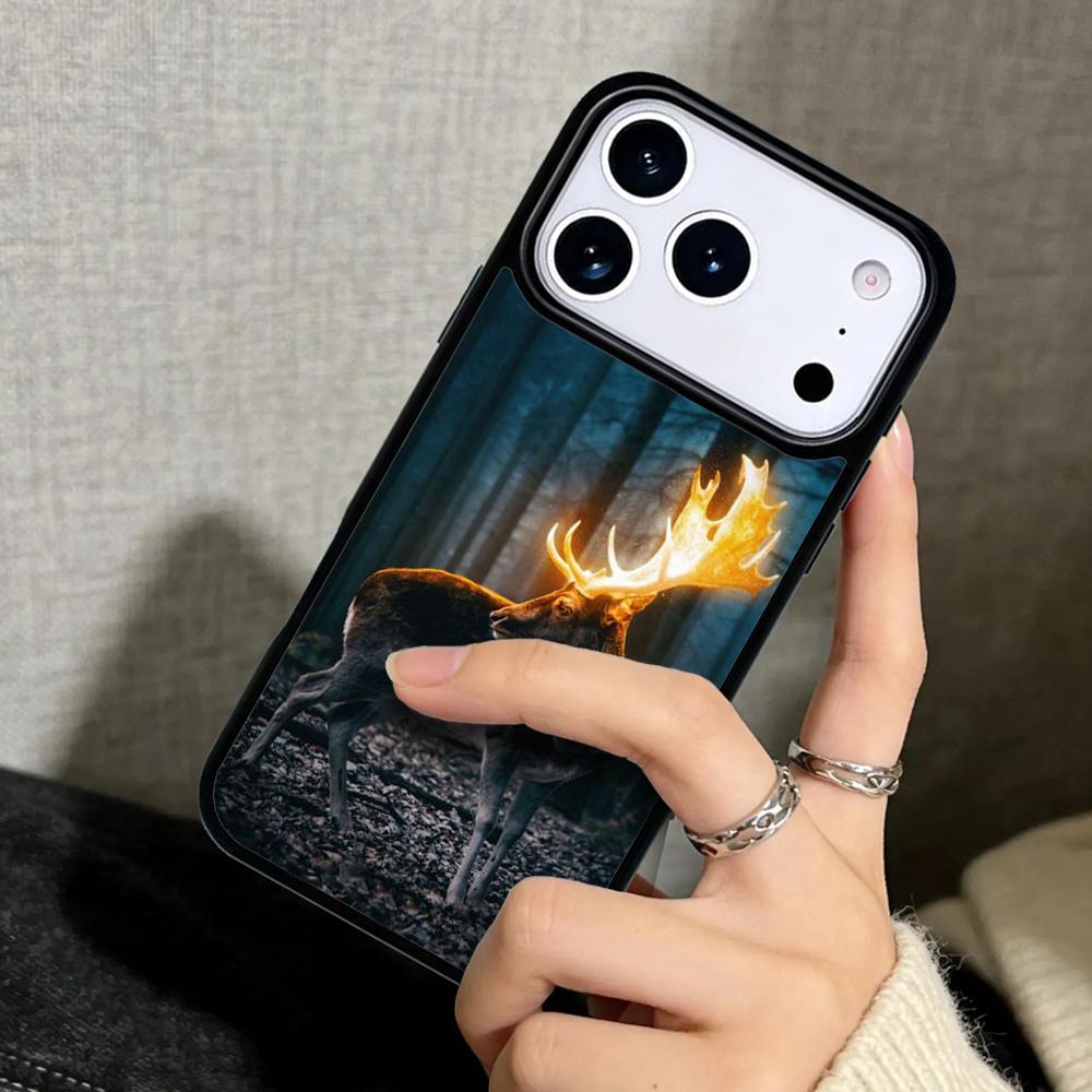 Capa Case for iPhone 17 Air 16 Pro Max 15 Plus 11 13 Mini 14 12 Back Phone Cover Deer Soft iPhone 15 Pro Max