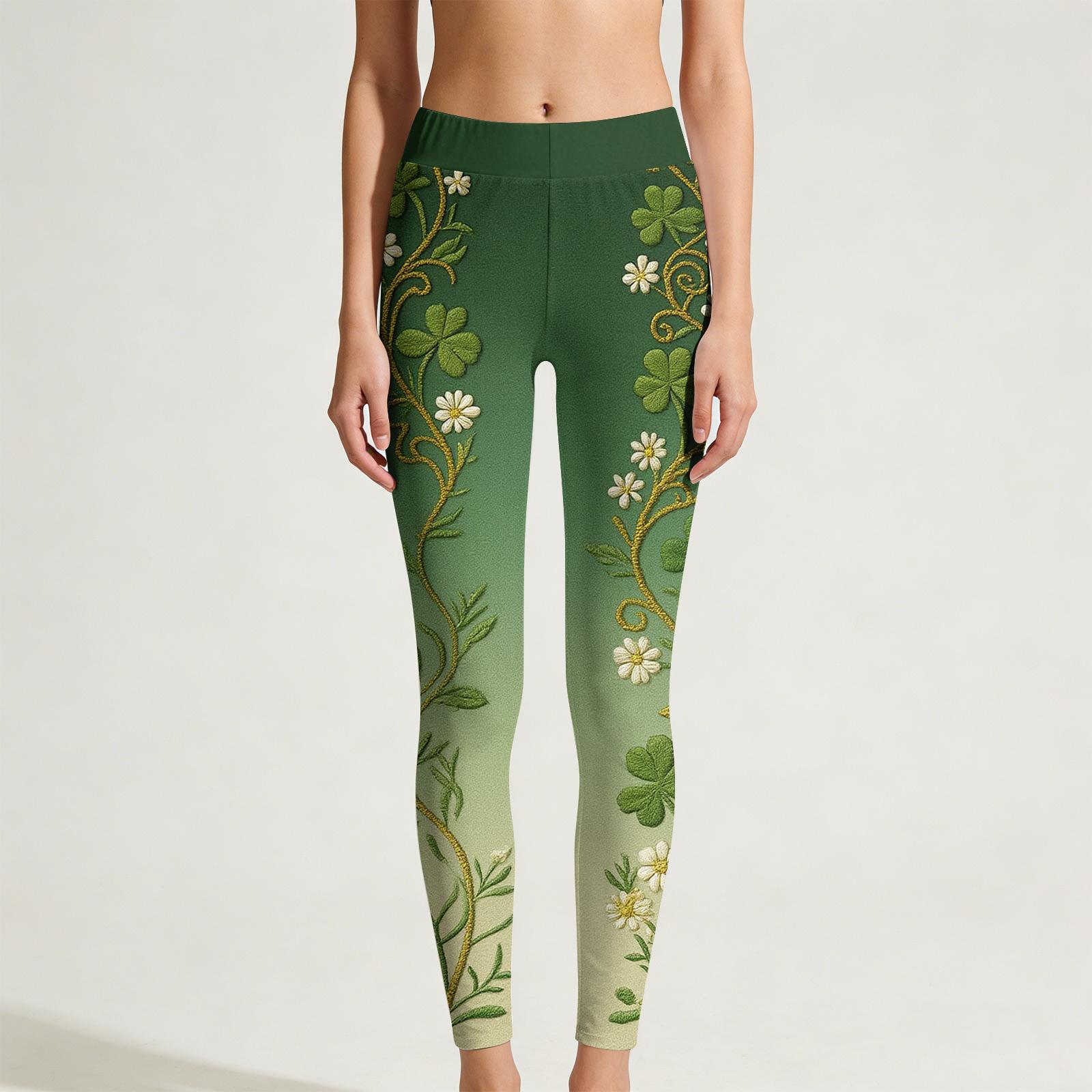 

Жіночі Повсякденні Модні Вуличні Еластичні Йога-Штани З Принтом Slim-Fit Укорочені S