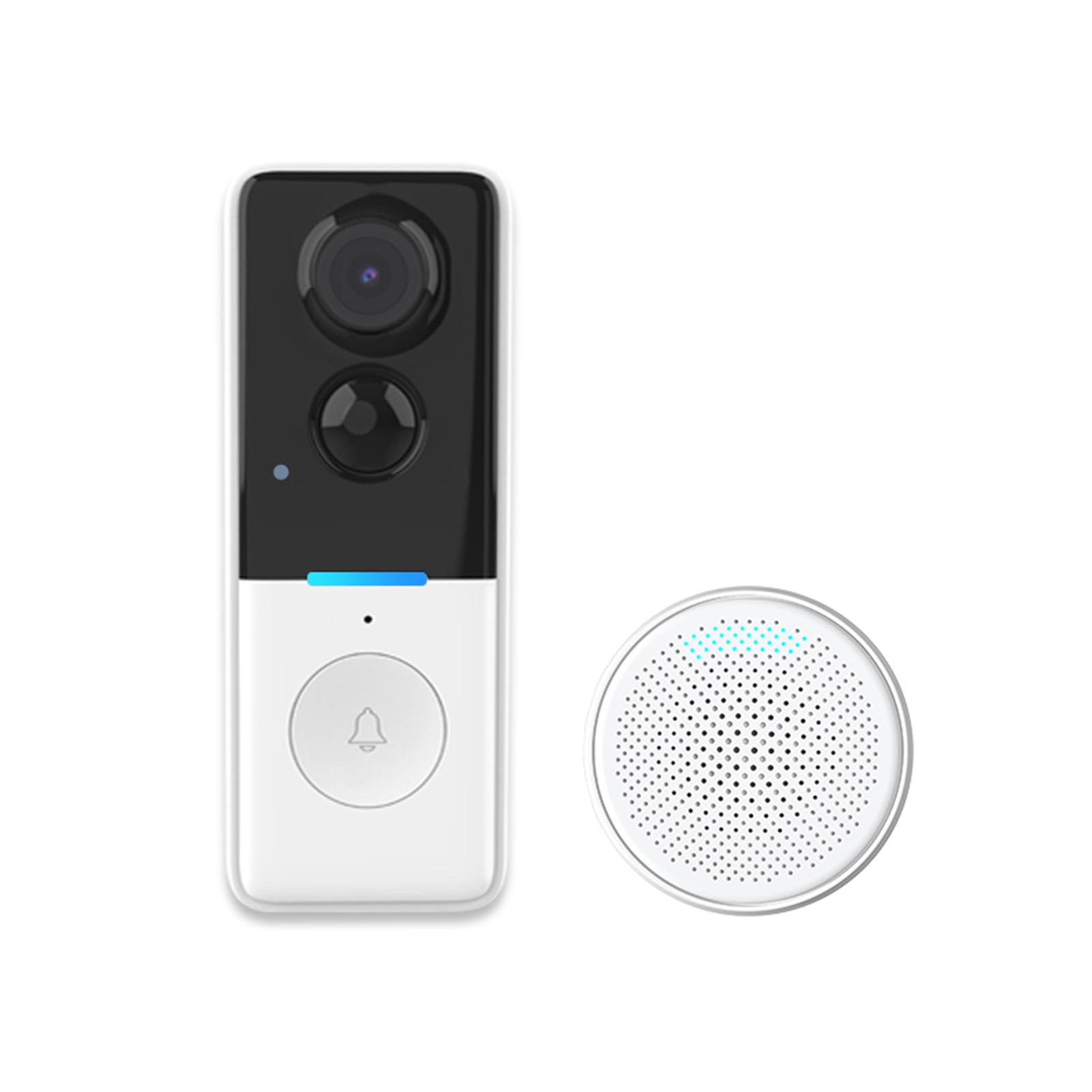 

Smart Doorbell Door Camera TY App Control Infrared Night Viewing Rechargeable Video Intercom Doorbell Two Way Intercom белый