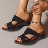 Fashion Ladies Shoes 2025 Fashion Basic Women's Slippers New Outdoor Casual Plus Size Concise Comfortable Best Seller Wedge Slippers