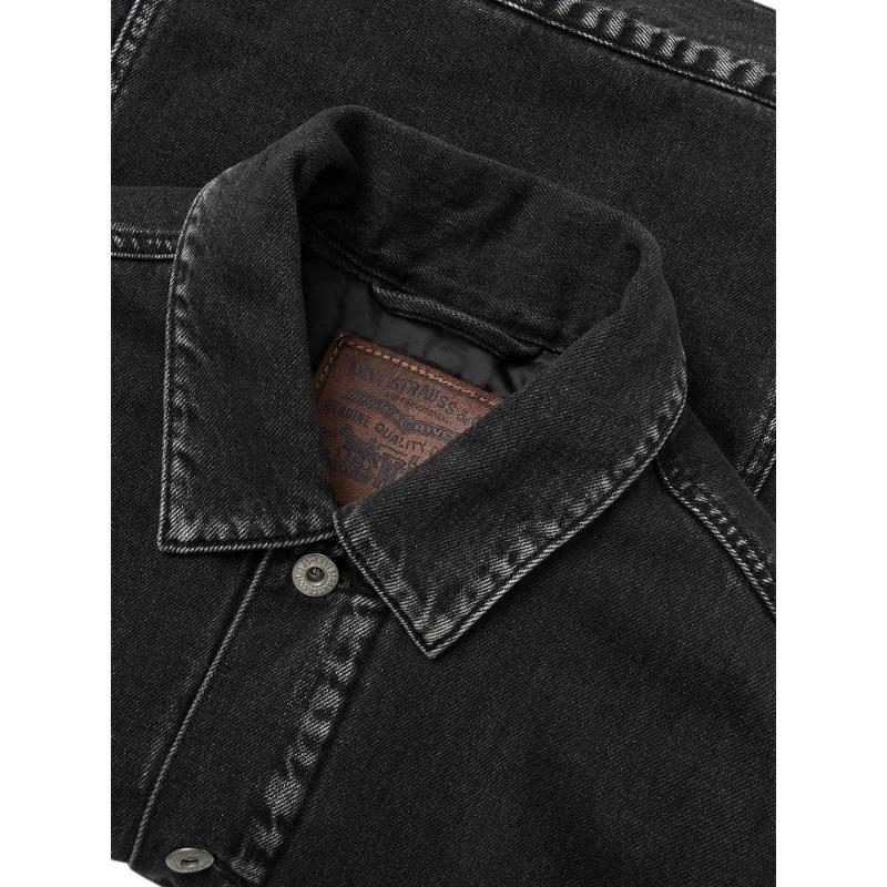 Levis American Vintage Losse Pasvorm Lange Mouwen Denim Jas Heren Jassen Zwart 002HR-0000