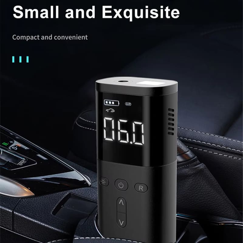Kabellose Hand-Auto-Luftpumpe Tragbare Auto-Luftpumpe Reifen Intelligent Digitalanzeige Multifunktionsbeleuchtung Kann als Powerbank verwendet werden