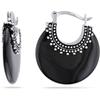 He Cheng Retro Alloy Women's Hoop Earrings
