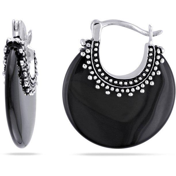 He Cheng Retro Alloy Women's Hoop Earrings