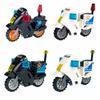 Military SWAT Team Motorcycle Building Bricks Set, DIY Model Kit for Children, Compatible Construction Blocks for War Games