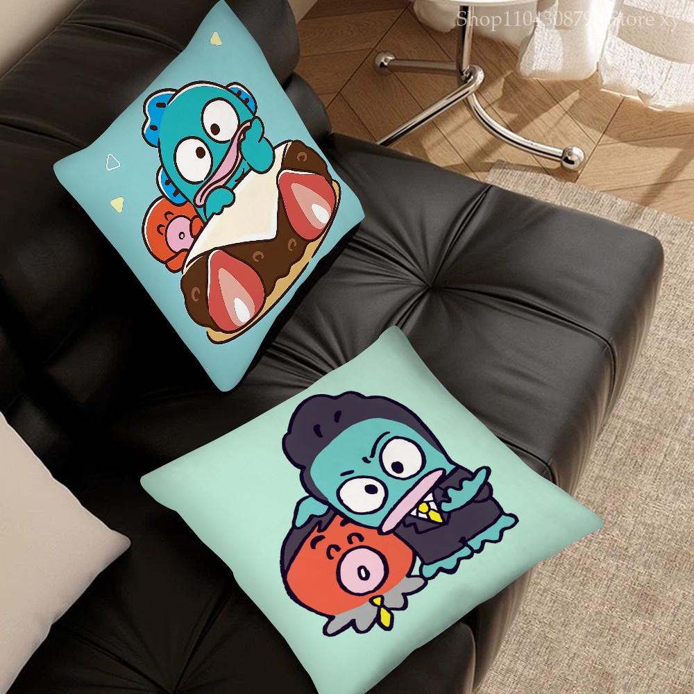 Cartoon Ugly Fish Animation Pillow Case Square Pillow Bedroom Sofa Leisure Comfort Cushion Car Living Room Home Decoration 40X40