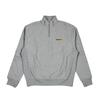 Carhartt WIP Half Zip American Script Gray Sweatshirt, Heather, I027014V6XX, Men's (L) [Used]