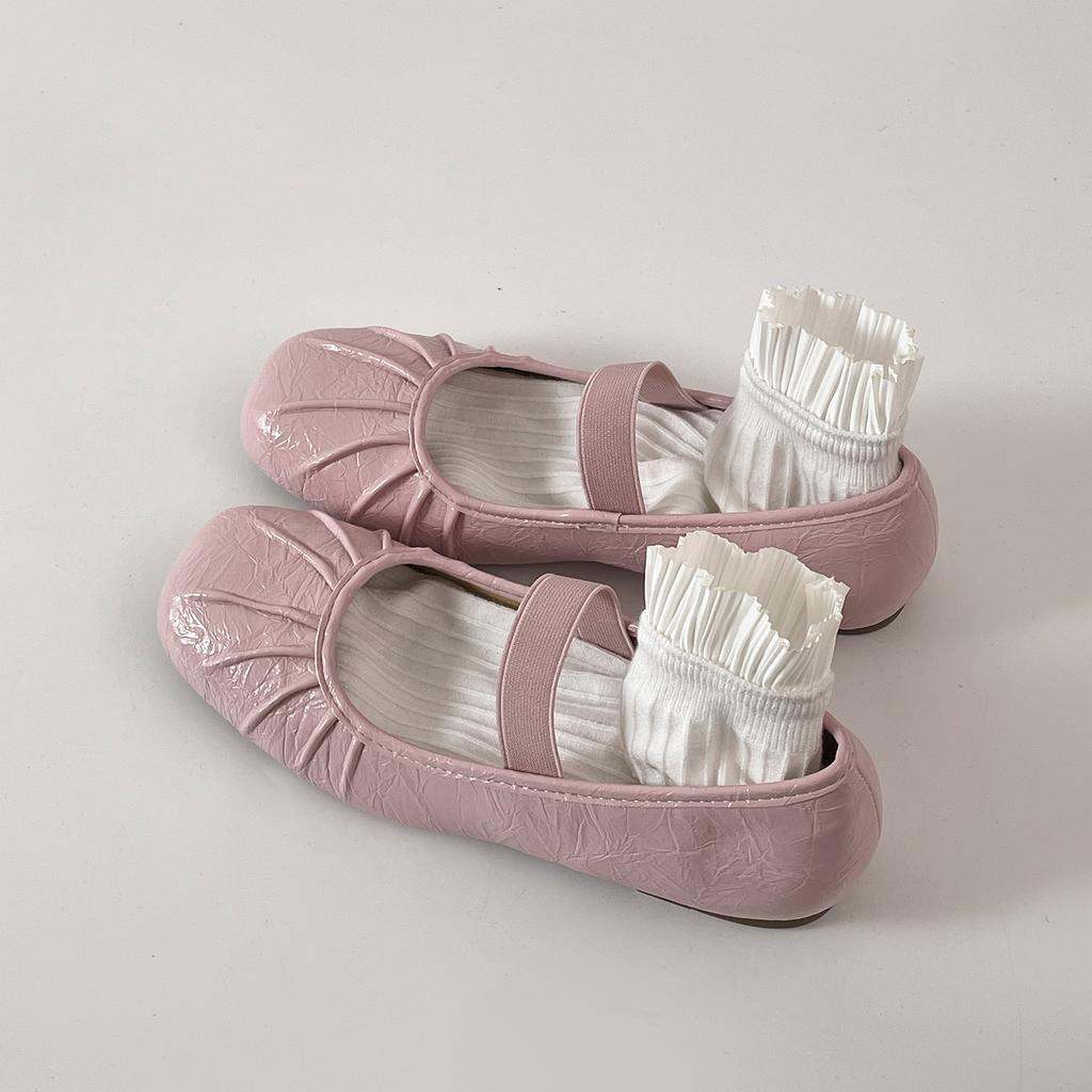 Retro Silver French Round Head Flat Bottom Light Mouth Single Shoes Women's 2025 New Summer Skirt Versatile Mary Jane Shoes