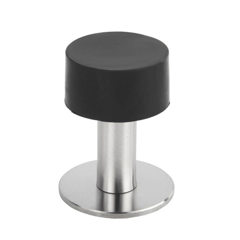 Stainless Steel Door Stopper with Thickened Base, Wall or Floor Mount, Anti-Collision for Rooms and Bedrooms.