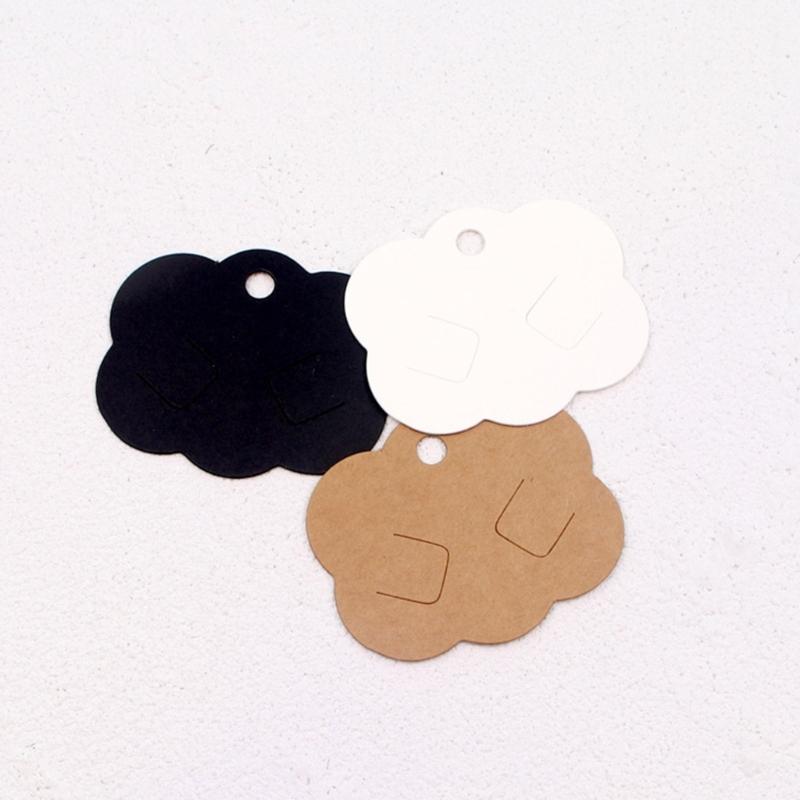 Set of 100 Jewelry Display Cards Hair Clip Cards Necklaces Cards Paper Texture Convenient Jewelry Cards for Displaying