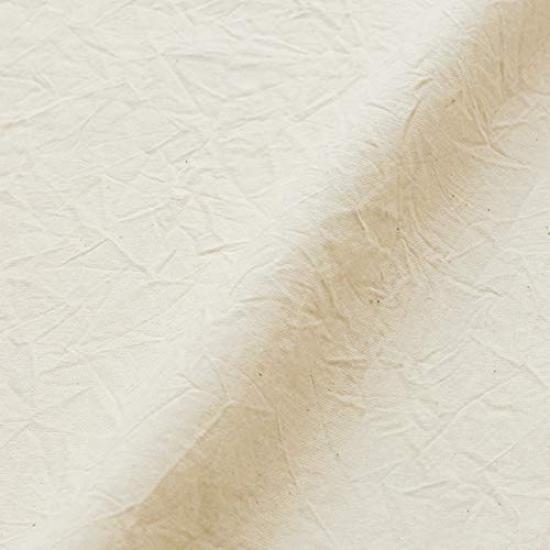 Cosmo Textile Hand Wash 110cm Wide x 6m Sheeting, Plain, Wrinkled, Natural, Approx. Cut, AD2678-KN-6M