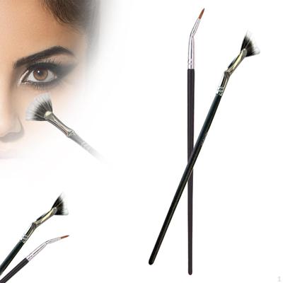 2x Mascara-Bürsten-Wimpern-Eyeliner-Fächerform-Zubehör, tragbares, langlebiges Make-up für natürliche Wimpern