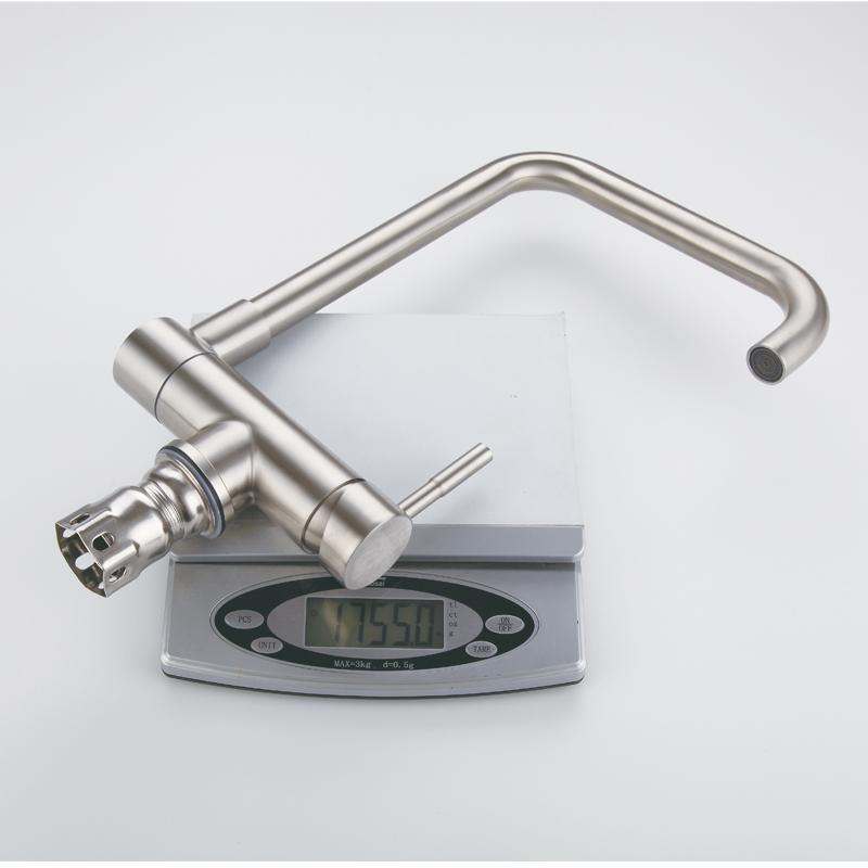 304 Stainless Steel Kitchen Sink Faucet Collapsible Rotating Basin Faucet Deck Mounted Cold And Hot Water sink Tap Nickel/Black