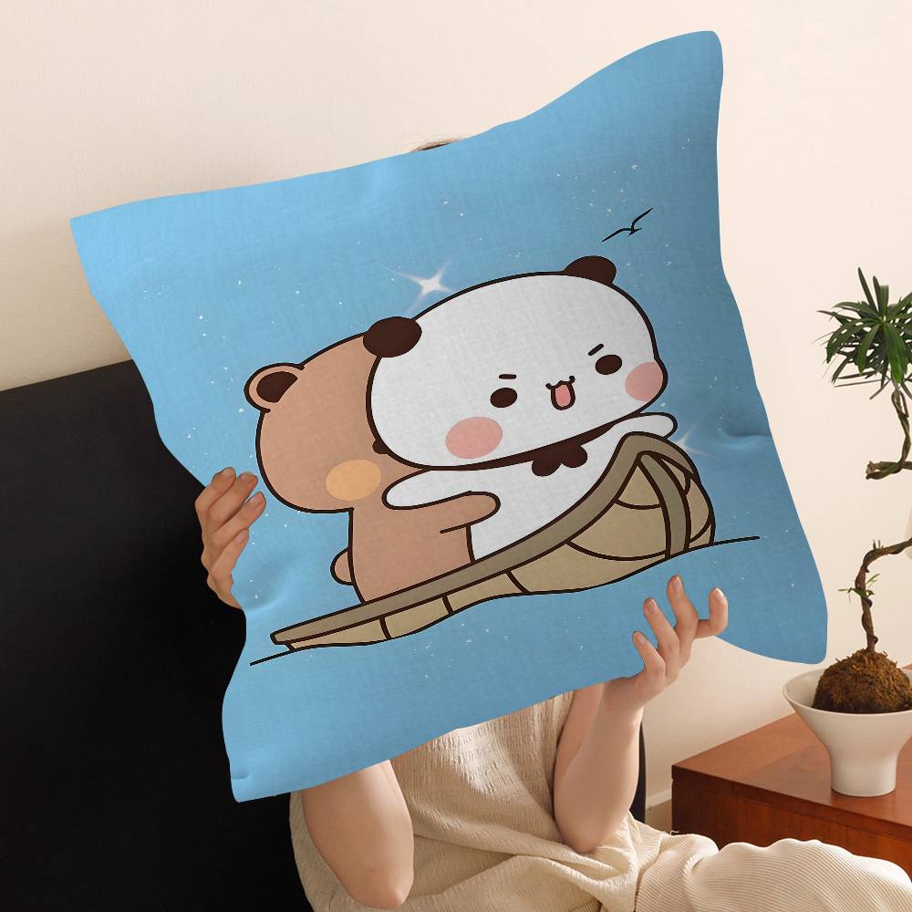 Bear Cartoon Kawaii DDudu BBubu Pillow Anime Pillow Sofa Bed Head Pillow Cover Cushion Cover 45x45 cm Fashion