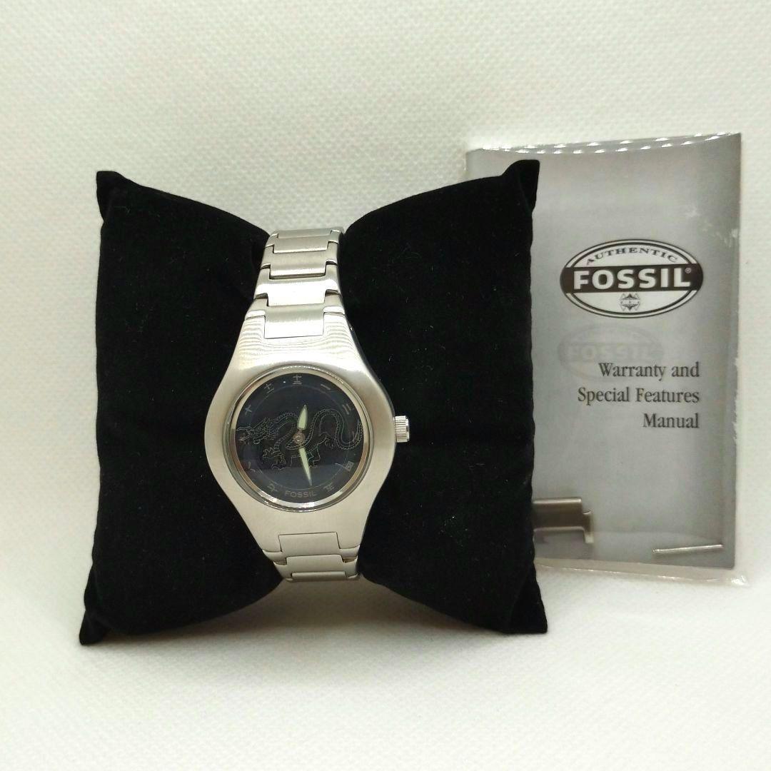 Used FOSSIL BIGTIC Dragon Watch JR-7998 Fossil Junk Item