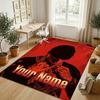 Personalized Crystal Velvet Carpet,Central Cee Custom Printed Name, Plush Area Rug For Home Indoor Decor