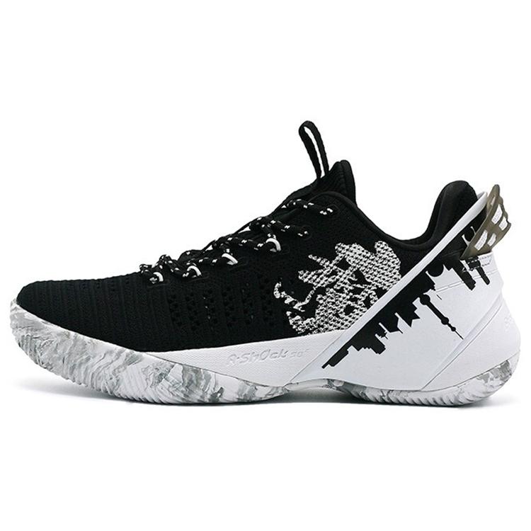 

New Anta Abrasion Resistant Low Top Performance Basketball Shoes Men s Black White 11931608S-2 42.5