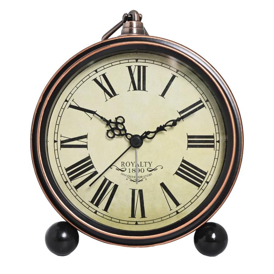1 Piece Retro Metal Base Clock, American Creative Clock; Personalized and Minimalist Pointer Clock; Room and Home Decoration Use