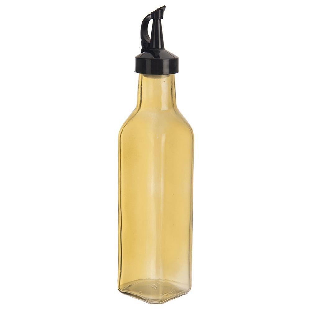 Glass Bottle for Olive Oil, Vinegar, Spices with Olive Oil and Vinegar Dispenser 0.26L