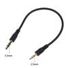 3.5mm Audio Cable Male to Male 2.5mm Stereo Headset Headphone Gold Plated Jack Connector Wire Cord Plug Black Cable