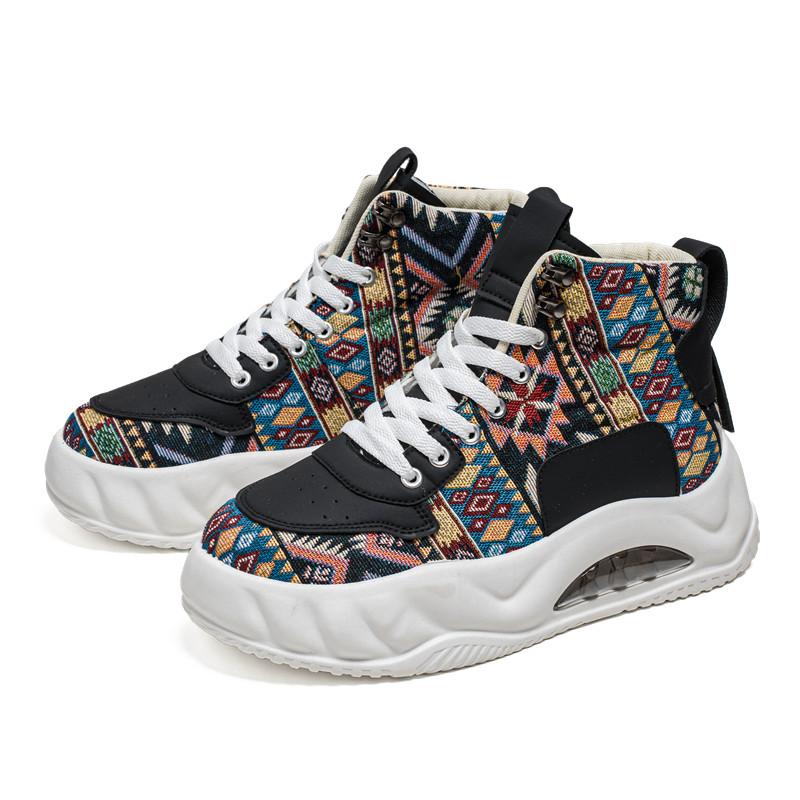 

Новые мужские осенние повседневные высокие спортивные туфли - модные универсальные, увеличивающие рост, со шнуровкой, теплые мужские спортивные туфли для сноуборда 44