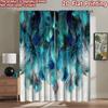 2D Flat Photography Backdrop Popular Photography Banner Blue Feathers Harmony 100% Polyester Party & Holiday Decor for