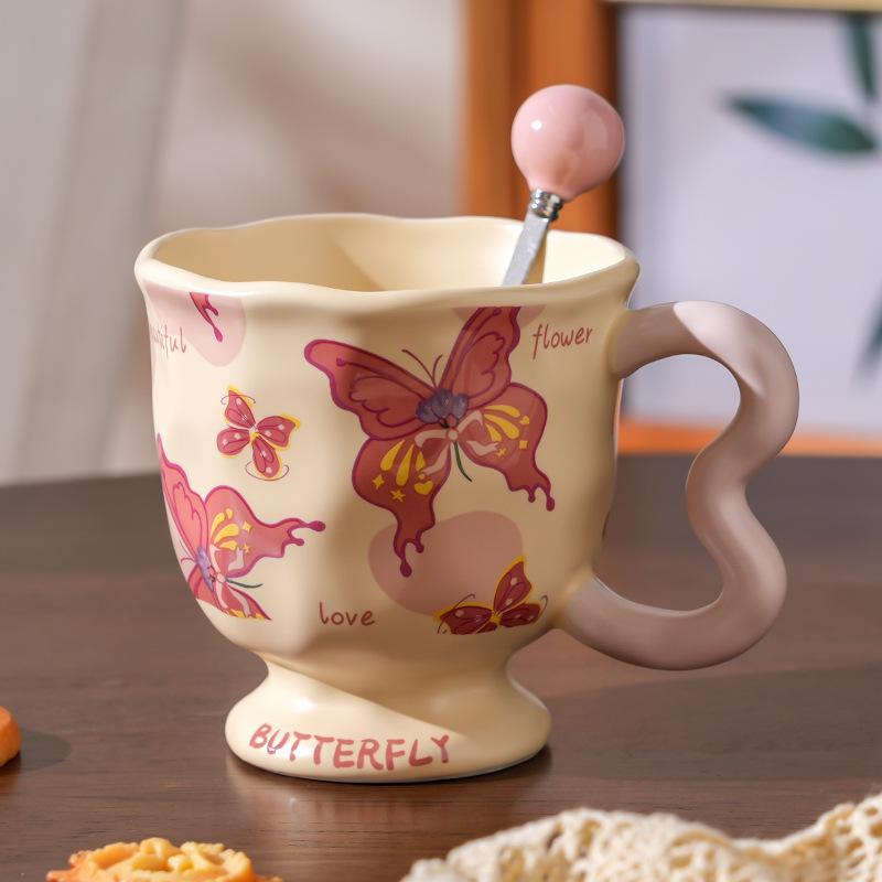 Ceramic Cups High Value Household Couples Water Cups Gift Boxes Creative Hand Gifts High End Sense Mugs