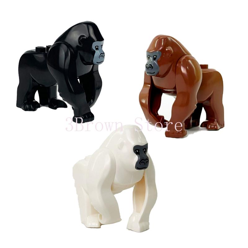 Afrikanische Wildtiere Bausteine Set Löwe Elefant Kamel Hirsch Wolf Giraffe Spielzeugmodell für Kinder Kreatives Kindergeschenk Stein S041