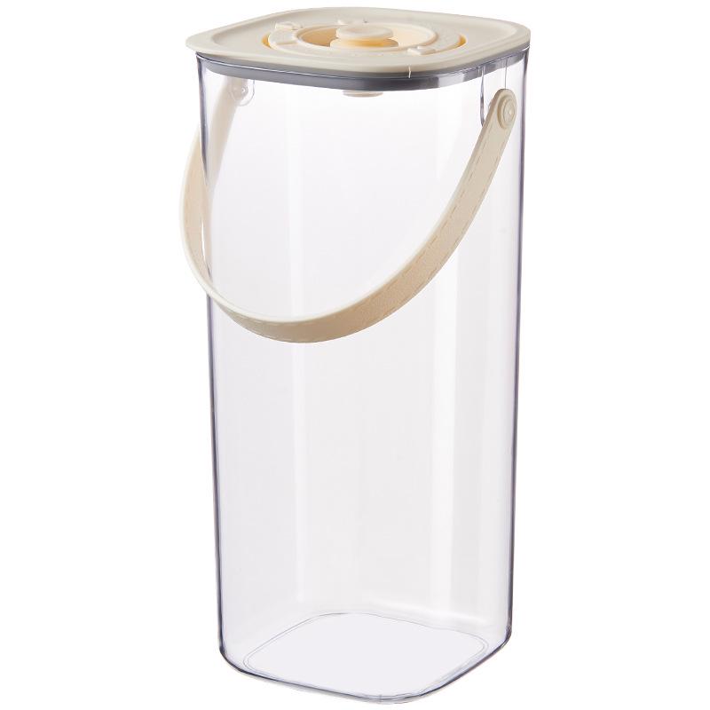 Transparent Food-grade Vacuum Seal Canisters for Kitchen Grain and Cereal Storage, Moisture-proof, Multi-size Set.