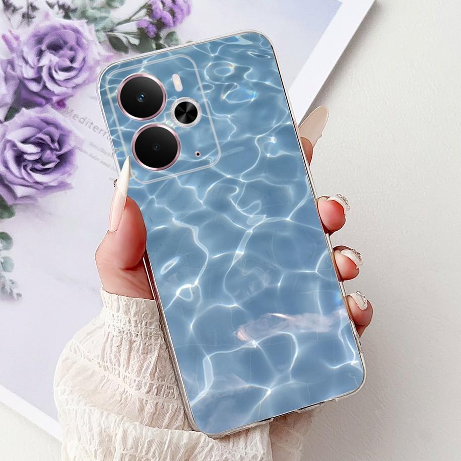 For Realme 14 5G Case Realme 14T Cover RMX5078 RMX5075 Shockproof Silicone Soft TPU Flower Bumper For Realme14 14 T Phone Shells