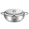 304 Stainless Steel Japanese Tempura Deep Fryer Pot