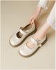 Black Small Leather Shoes for Women In Spring and Summer 2026, New British Style Thick Soled Gold Bean JK Mary Jane Shoes, Soft Soled Women's Shoes